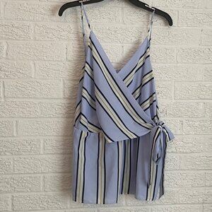 Banana Republic blue and white side tie top